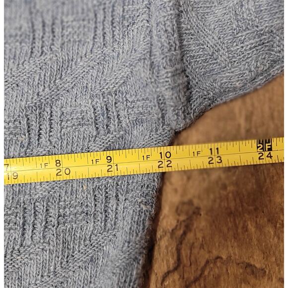 Vintage Haband Cardigan Sweater S Light Blue Grandpa Kurt Cobain 100% Acrylic - Picture 9 of 12